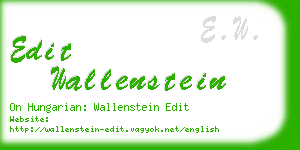 edit wallenstein business card
